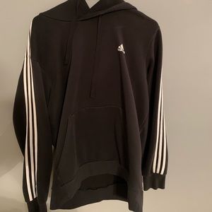 Adidas Striped Hoodie Black & White